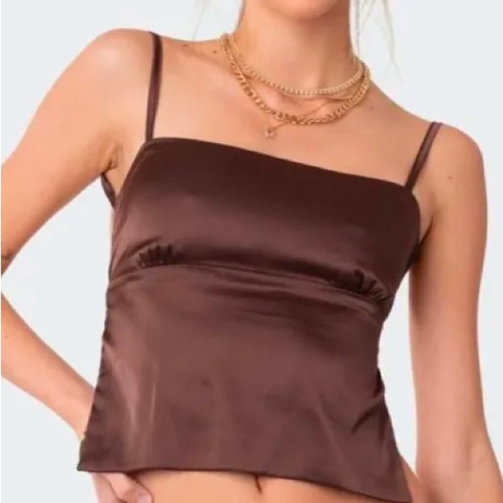 Satin Edikted Open Back Cami